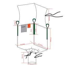 #1968A SAC CONTENEUR J/G 22, USAGE UNIQUE <br>35X35X31 (1000KG)