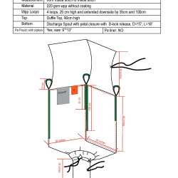 #1971 SAC CONTENEUR J/G 28 UV US.MULTIPLE <br>35X35X40 (1500KG) #1971 SAC CONTENEUR J/G 28 UV US.MULTIPLE <br>35X35X40 (1500KG)