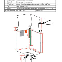 #1971A SAC CONTENEUR J/G 28 UV USAGE UNIQUE 160GSM <br>35X35X40 (1000KG) #1971A SAC CONTENEUR J/G 28 UV USAGE UNIQUE 160GSM <br>35X35X40 (1000KG)