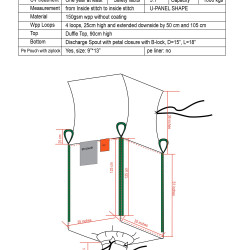 #1979A SAC CONTENEUR J/G 36 USAGE UNIQUE <br>35X35X51(1000KG)