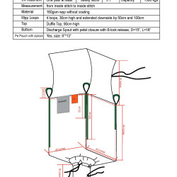 #1990 SAC CONTENEUR J/G 41 UV <br>40X40X44 (1500KG) #1990 SAC CONTENEUR J/G 41 UV <br>40X40X44 (1500KG)