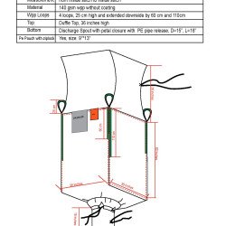 #2006A CONT.BAG D/S 45 UV SINGLE USE <br>36X36X60 (1000KG) #2006A CONT.BAG D/S 45 UV SINGLE USE <br>36X36X60 (1000KG)
