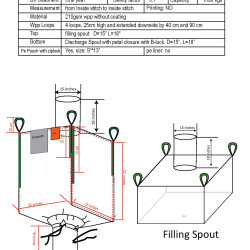 #353542GG CONT.BAG S/S 30 SINGLE <br>35X35X42 (1500KG) #353542GG CONT.BAG S/S 30 SINGLE <br>35X35X42 (1500KG)