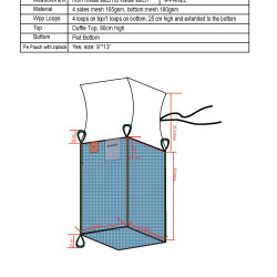 #373763VF S.CONT.J/G (49)4 COTES MESH   VENTILE <br>37X37X63 (1000KG)