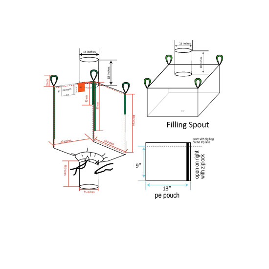 #404048GG SAC CONTENEUR G/G USAGE MULTIPLE <br>40X40X48 GANSE 10 #404048GG SAC CONTENEUR G/G USAGE MULTIPLE <br>40X40X48 GANSE 10
