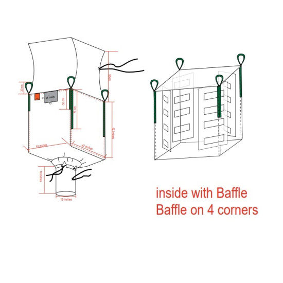 #424242JG SAC CONTENEUR J/G 43 PIEDS CUBE <br>42X42X42 1000KG #424242JG SAC CONTENEUR J/G 43 PIEDS CUBE <br>42X42X42 1000KG