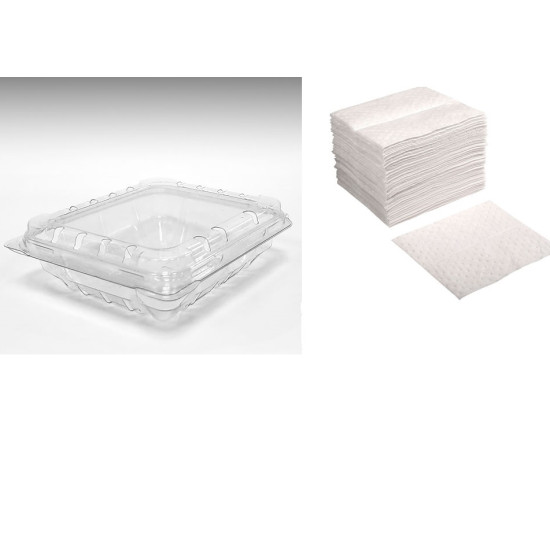 #5040T CLAMSHELL FRAMBOISE 120G <br>5X4X1 1/2 + TAMPON #5040T CLAMSHELL FRAMBOISE 120G <br>5X4X1 1/2 + TAMPON