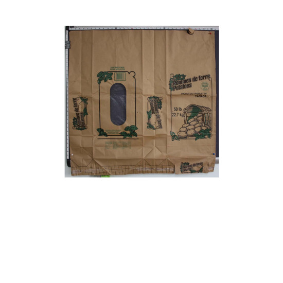 #5629-CANADA SAC PATATE BRUN AVEC FENÊTRE <br>50LBS #5629-CANADA SAC PATATE BRUN AVEC FENÊTRE <br>50LBS