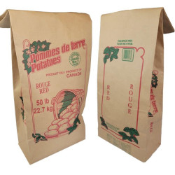 #5631-CANROUGE SAC PAPIER BRUN POUR PATATE ROUGE PRODUIT DU CANADA <br>50 LBS SOLIDE #5631-CANROUGE SAC PAPIER BRUN POUR PATATE ROUGE PRODUIT DU CANADA <br>50 LBS SOLIDE