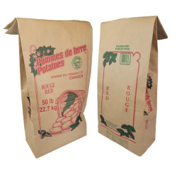 #5631-CANROUGE SAC PAPIER BRUN POUR PATATE ROUGE PRODUIT DU CANADA <br>50 LBS SOLIDE