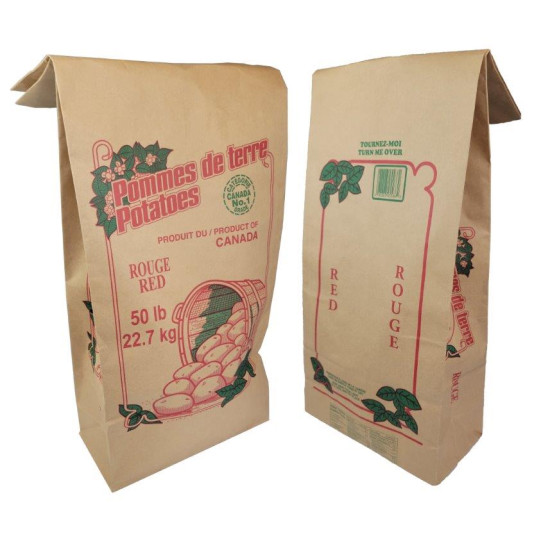 #5631-CANROUGE SAC PAPIER BRUN POUR PATATE ROUGE PRODUIT DU CANADA <br>50 LBS SOLIDE #5631-CANROUGE SAC PAPIER BRUN POUR PATATE ROUGE PRODUIT DU CANADA <br>50 LBS SOLIDE