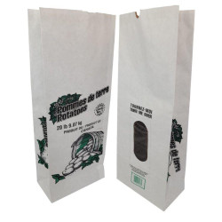 #5680-CANADA SAC PAPIER BLANC PATATE PRODUIT DU CANADA <br>50 LBS SOLIDE