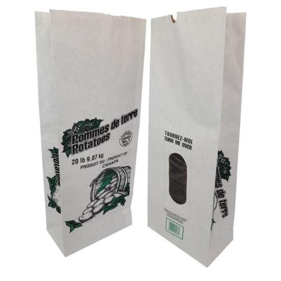 #5680-CANADA SAC PAPIER BLANC PATATE PRODUIT DU CANADA <br>50 LBS SOLIDE #5680-CANADA SAC PAPIER BLANC PATATE PRODUIT DU CANADA <br>50 LBS SOLIDE