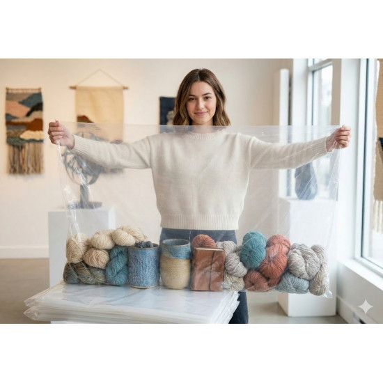 #6812 SAC PLASTIQUE TRANSPARENT <br>36