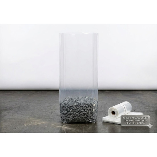 #6850 SAC PLASTIQUE CLAIR (RL) <br>17 1/2