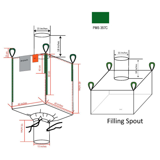 #68584_10VL S.CONT.J/G LAMINE VERT GOULOTTE REPLACEE <br>40X40X48 GREEN #68584_10VL S.CONT.J/G LAMINE VERT GOULOTTE REPLACEE <br>40X40X48 GREEN