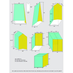#6895-34 COUVRE PALETTE TRANSPARENT UV <br>50X45X66, 2MIL