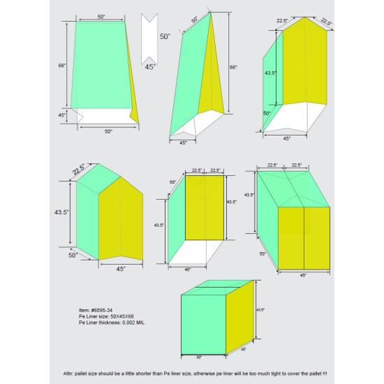 #6895-34 COUVRE PALETTE TRANSPARENT UV <br>50X45X66, 2MIL #6895-34 COUVRE PALETTE TRANSPARENT UV <br>50X45X66, 2MIL