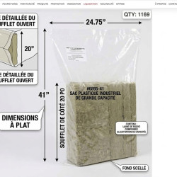 #6895-41 SAC PLASTIQUE TRANSPARENT <br>24 3/4