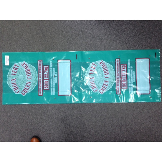 #6980 SAC PLASTIQUE CHOUX 50 LB <br>14 X 6 X 42 (2.75MI)