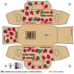 #71.5CKFRN PANIER 1.5 LT BRUN FRAISES CANADA NO.1 <br>1.5LT FRAISES