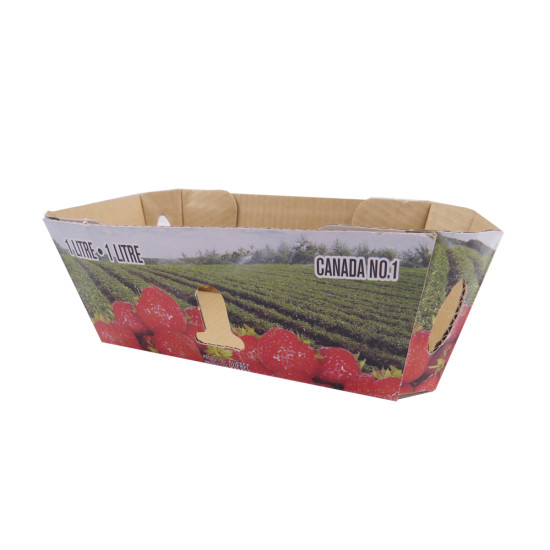 #71AFRP PANIER CARTON FRAISE QUÉBEC <br>1 LT