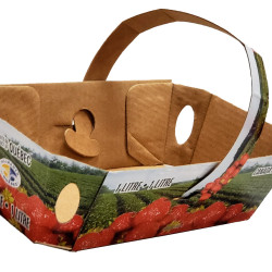 #71BFRP STRAWBERRY BASKET WITH ATTACHED HANDLE <br>1LT-A