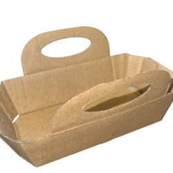 #71CK PANIER PAPIER BRUN UNI  AVEC ANSE    <br>1LT AVEC ANSE