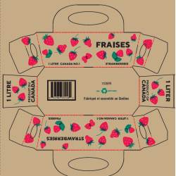 #71CKFR PANIER FRAISE CANADA AVEC ANSE #71CKFR PANIER FRAISE CANADA AVEC ANSE