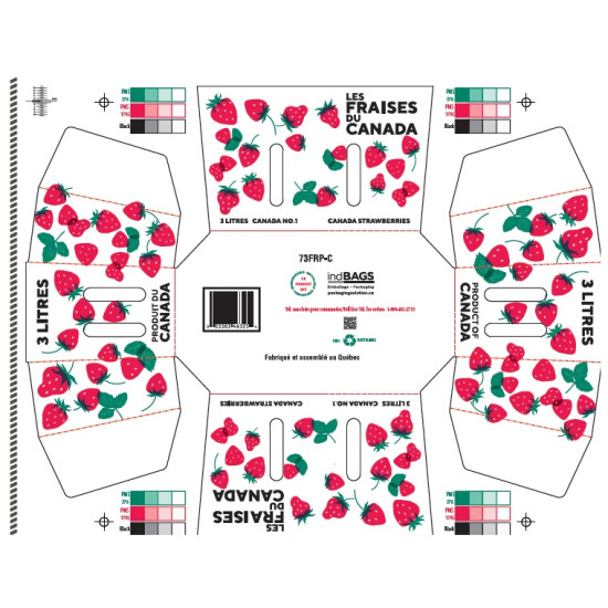 #73FRP-C PANIER FRAISE CANADA  <br>3LT 