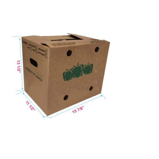 #7742PC BOITE A PIMENT 1 1/9 MINOT (10 AU RANG) CANADA <br>15.5X11.75X13.375 #7742PC BOITE A PIMENT 1 1/9 MINOT (10 AU RANG) CANADA <br>15.5X11.75X13.375