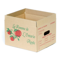 #7750ONT BOITE À POMME BRUNE ONTARIO <br>1/2 MIN./BUSH.