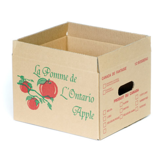 #7750ONT BOITE À POMME BRUNE ONTARIO <br>1/2 MIN./BUSH.