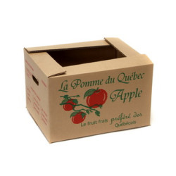 #7760 BOITE À POMME BRUNE 1 BOISSEAU <br>1 MIN./BUSH.