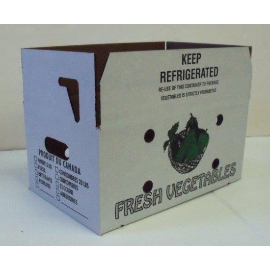 #7850 BOITE À ZUCCHINI/LEGUME 20 LBS BRUNE <br>15 7/8