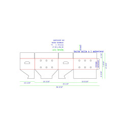 #7850P BOITE À ZUCCHINI/LEGUME NON IMPRIMÉ <br>15 7/8