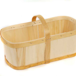 #8311 PANIER BOIS FRUITS ET LEGUMES <br>4 PINTES/QUART