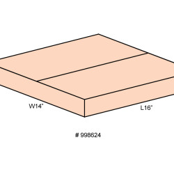 #998624 BOITE CARTON BRUNE <br>16X14X2.5