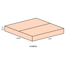 #998624 BOITE CARTON BRUNE <br>16X14X2.5
