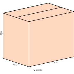 #998626 BOITE CARTON BRUNE <br>21X12X21