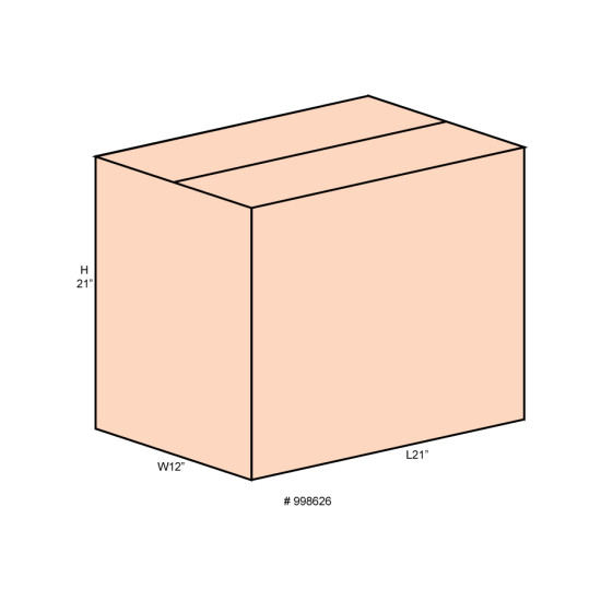 #998626 BOITE CARTON BRUNE <br>21X12X21