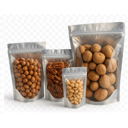 #ASUP69 MÉTALISÉ POCHETTE STAND-UP UNI         COULEUR ARGENT <br>6