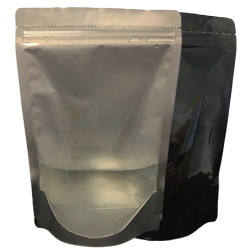 #ASUP710-BC FOIL POCHETTE STAND-UP UNI         COULEUR NOIR/CLAIRE <br>7.5 x 10.5 #ASUP710-BC FOIL POCHETTE STAND-UP UNI         COULEUR NOIR/CLAIRE <br>7.5 x 10.5