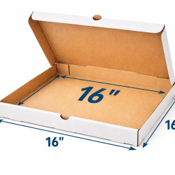 #B-PIZZA16BL BOITE PIZZA BLANCHE  <br>16''