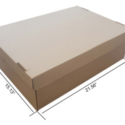 #B18KG-POULET-7 BOITE POULET 18 KG BRUN <br>21.56 X 15.13 X 7