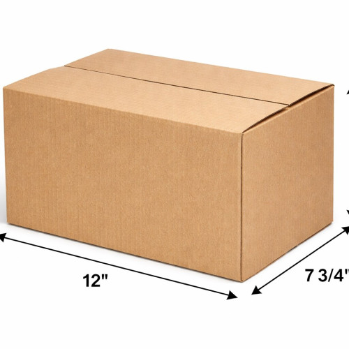 Boîte de carton brune FTRSB 12 x 7¾ x 7½ pouces