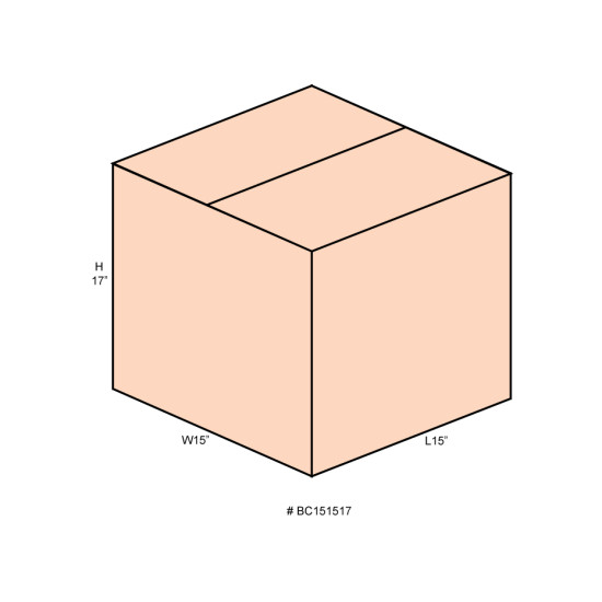 #BC151517 BTE CARTON BRUNE <br>15X15X17