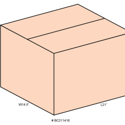 #BC211416 BOITE DE CARTON BRUNE         POUR PANIER 1A LT. <br>21