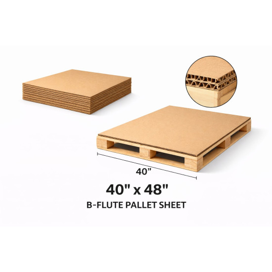 #BFLUTEBNT-4048 FEUILLES DE PROTECTION DE  PALETTE  <br>40X48 (B FLUTE 23-23-23)
