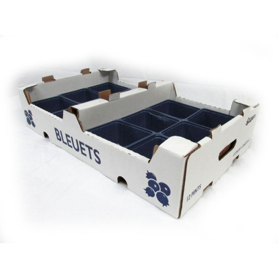 #C8110B COFFRE BLEUET ALLONGÉ <br>12 CHOPINE/PINT #C8110B COFFRE BLEUET ALLONGÉ <br>12 CHOPINE/PINT